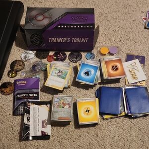 Pokémon Trainer's Toolkit with Trainers And Energy Cards, Card Sleeves, Dice